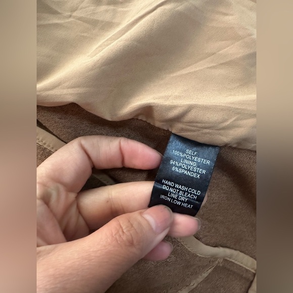 Lulu's Brown faux suede with Asymmetrical Zipper jacket size XL new with tag - Picture 9 of 12